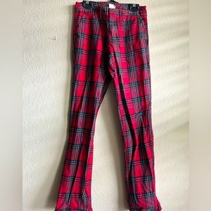Red Plaid Pants